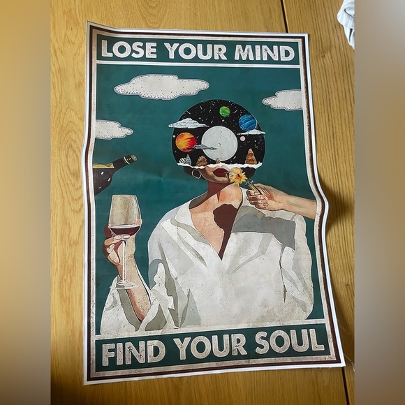 “Lose your mind find your soul” thin canvas printed wall art 24” x 16” - Picture 1 of 5